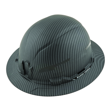 KLEIN TOOLS Hard Hat, Premium KARBN™ Pattern, Non-Vented Full Brim, Class E 60345